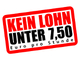 Kein Lohn unter 7,50 Euro pro Stunde