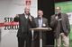 Uwe Hück, Porsche Betriebsrat, Bertin Eichler, IG Metall Vorstand, Thomas Wark, ZDF-Sportjournalist