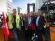 Aktionstag gegen den Missbrauch von Werkvertraegen - Joerg Hofmann bei Daimler in Sindelfingen