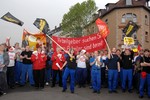 Warnstreik in Mannheim MB/EvoBus am 02.05.12