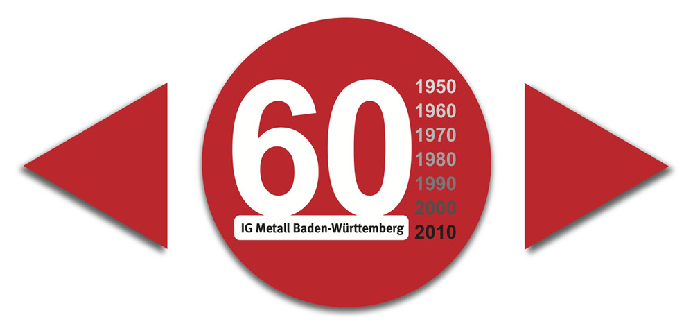 Logo: 60 Jahre IG Metall Baden-Württemberg