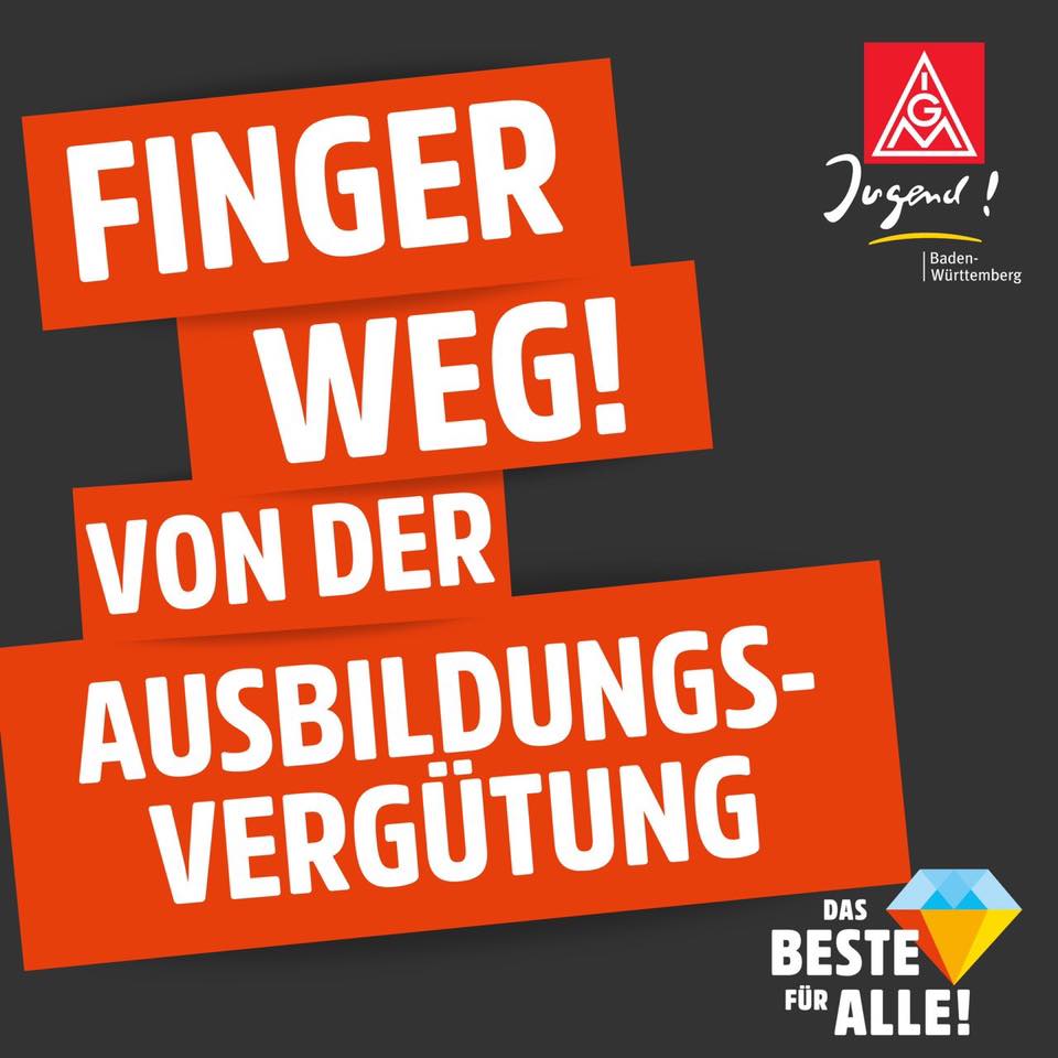 Finger weg von der Ausbildungsvergütung!